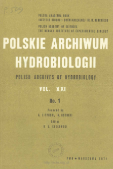 Polskie Archiwum Hydrobiologii, Tom 21 nr 1 = Polish Archives of Hydrobiology