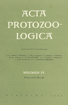 Acta Protozoologica, Vol. 4, Fasc.19-25
