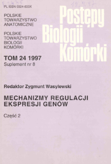 Postępy biologii komórki, Tom 24 supl. 8, 1997