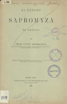 El genero sapromyza en Am&eacute;rica