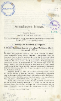 Entomologische Beitr&auml;ge