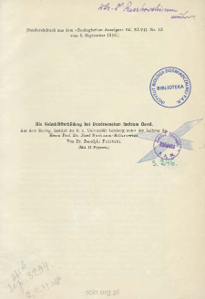 Die Keimbl&auml;tterbildung bei Dendrocoelum lacteum Oerst