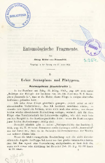 Entomologische Fragmente