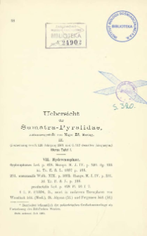 Uebersicht der Sumatra-Pyralidae