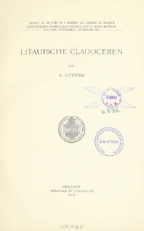 Litauische Cladoceren = Wioślarki litewskie