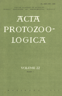 Acta Protozoologica, Vol. 22, Nr 1