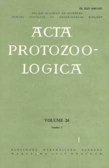 Acta Protozoologica, Vol. 26, Nr 1
