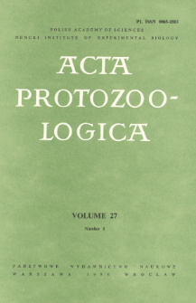 Acta Protozoologica, Vol. 27, Nr 1