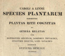Species plantarum. T. 1-6
