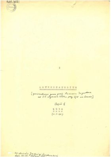 Konwersatorium estetyczne : Protokoły z 9 posiedzeń (25 stycznia - 21 czerwca) [1934]