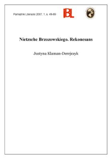 Nietzsche Brzozowskiego. Rekonesans