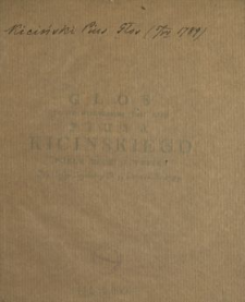 Głos Jasnie Wielmoznego Jmci Pana Piusa Kicinskiego Posła Ziemi Liwskiey Na Sessyi Seymowey D. 5. Czerwca R. 1789