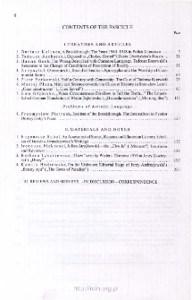 Pamiętnik Literacki, Z. 2 (2006), Contents of the fascicle
