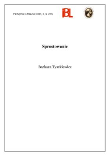 Sprostowanie