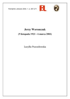 Jerzy Woronczak (9 listopada 1923 - 6 marca 2003)