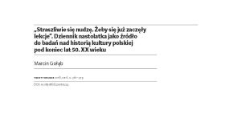 „Straszliwie się nudzę. Żeby się już zaczęły lekcje”. Dziennik nastolatka jako źródło do badań nad historią kultury polskiej pod koniec lat 50. XX wieku