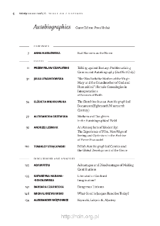 Teksty Drugie Nr 6 (2018), Table of contents