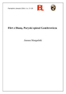 Flirt z Dianą : paryski epizod Gombrowicza