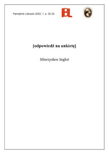 [odpowiedź na ankietę]