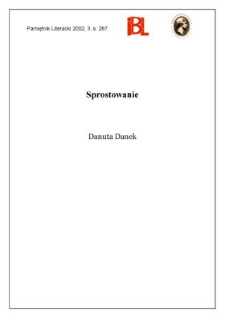Sprostowanie