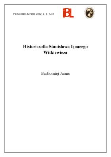 Historiozofia Stanisława Ignacego Witkiewicza
