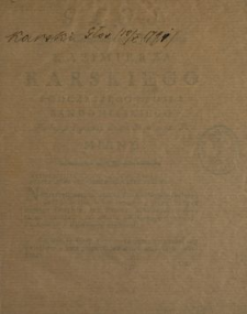 Głos Jaśnie Wielmożnego Jmci Pana Kazimierza Karskiego Podczaszego I Posła Sandomirskiego Na Sessyi Seymowey D. 10. Maja 1791. R. Miany