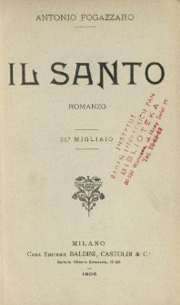 Il santo : romanzo