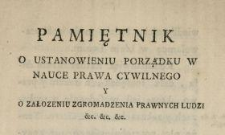 Pamiętnik Pierwszy