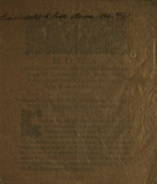 Mowa J.O. Xcia Jmci Poniatowskiego Podkomorzego W. Koronnego, Posła Woiewodztwa Bełzkiego na Seymie Walnym Ordynaryinym Warszawskim miana Die 22. 8bris 1766
