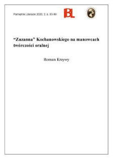 „Zuzanna” Kochanowskiego na manowcach twórczości oralnej