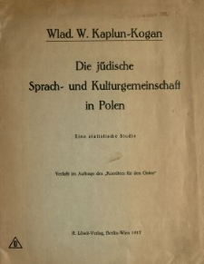 Die j&uuml;dische Sprach- und Kulturgemeinschaft in Polen : eine statistische Studie
