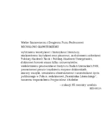 Dedykacja zeszytu Profesorowi Michałowi Głowińskiemu