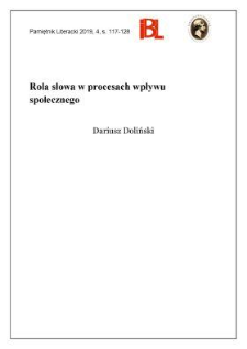 Rola słowa w procesach wpływu społecznego