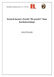 Kożuch barani z fraszki &bdquo;Do poet&oacute;w&rdquo; Jana Kochanowskiego