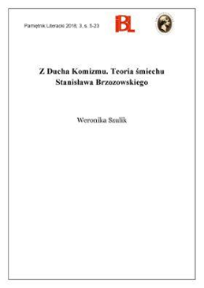 Z Ducha Komizmu. Teoria śmiechu Stanisława Brzozowskiego