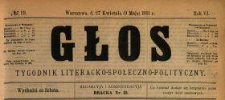 Głos : tygodnik literacko-społeczno-polityczny 1891 N.19