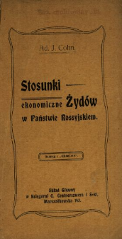 Stosunki ekonomiczne Żydów w państwie rossyjskiem