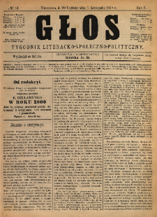 Głos : tygodnik literacko-społeczno-polityczny 1890 N.44