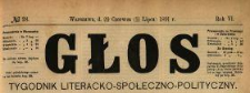 Głos : tygodnik literacko-społeczno-polityczny 1891 N.28