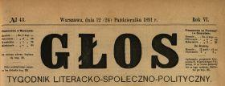 Głos : tygodnik literacko-społeczno-polityczny 1891 N.43