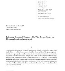 Epigramat "Boleslaus II Audax" z cyklu "Vitae Regum Polonorum" Klemensa Janicjusza jako tradycja