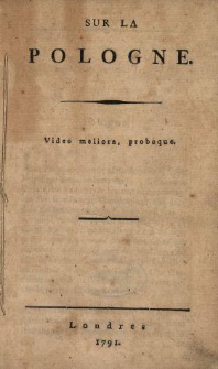 Sur La Pologne : Video meliora, proboque