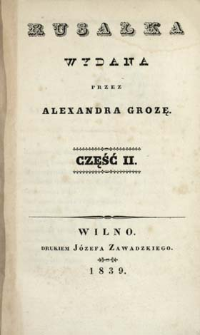 Rusałka na Rok 1839