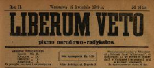 Liberum Veto : pismo narodowo-radykalne 1919 N.16
