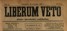 Liberum Veto : pismo narodowo-radykalne 1919 N.17