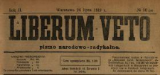 Liberum Veto : pismo narodowo-radykalne 1919 N.30
