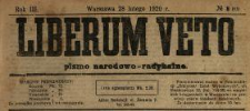 Liberum Veto : pismo narodowo-radykalne 1920 N.8
