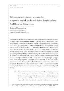 Potknięcia impresor&oacute;w i wypowiedzi w sprawie omyłek druku w książce drugiej połowy XVIII wieku. Rekonesans.