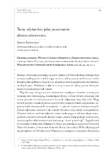 Tomy edytorskie jako poszerzanie obrazu oświecenia (Wincenty Ignacy Marewicz, Zbiory poetyckie, oprac. i wstęp Anna Petlak, Wydawnictwo Uniwersytetu Ł&oacute;dzkiego, Ł&oacute;dź 2018)