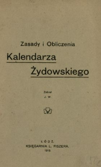 Zasady i obliczenia kalendarza żydowskiego